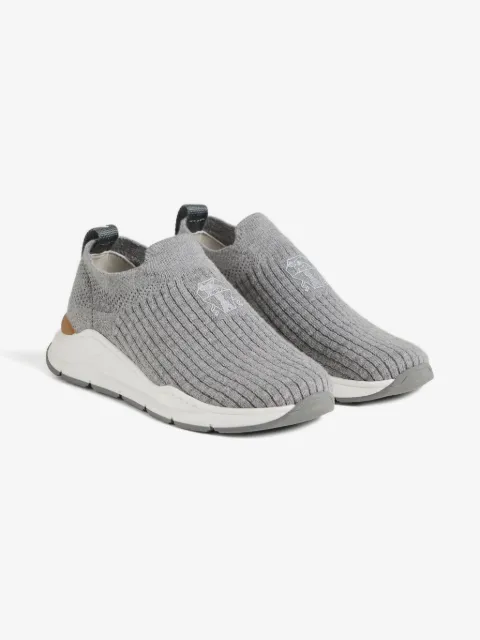 Brunello Cucinelli Kids front-detail slip-on sneakers