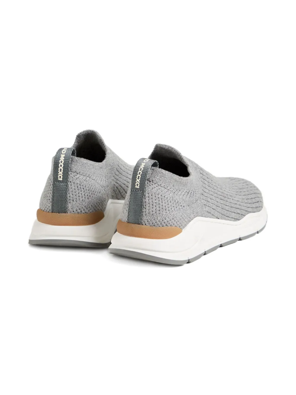 Brunello Cucinelli Kids front-detail slip-on sneakers Grey