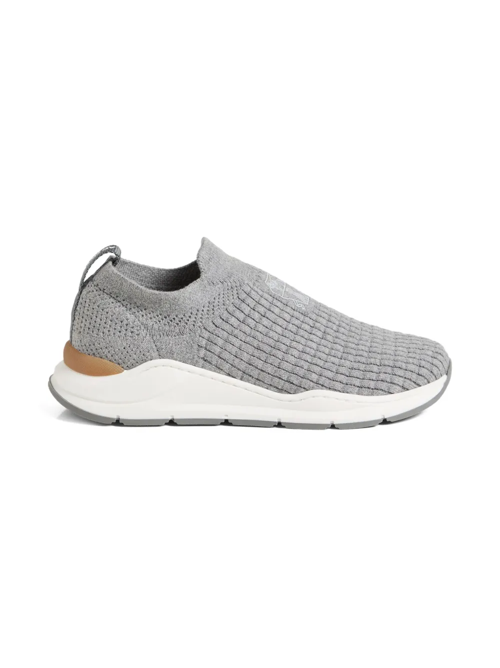 Brunello Cucinelli Kids Slip-on sneakers met detail aan de voorkant - Grijs