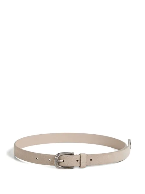 Brunello Cucinelli Kids suede-leather buckle belt