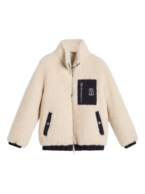 Brunello Cucinelli Kids panelled lamb-fur bomber jacket
