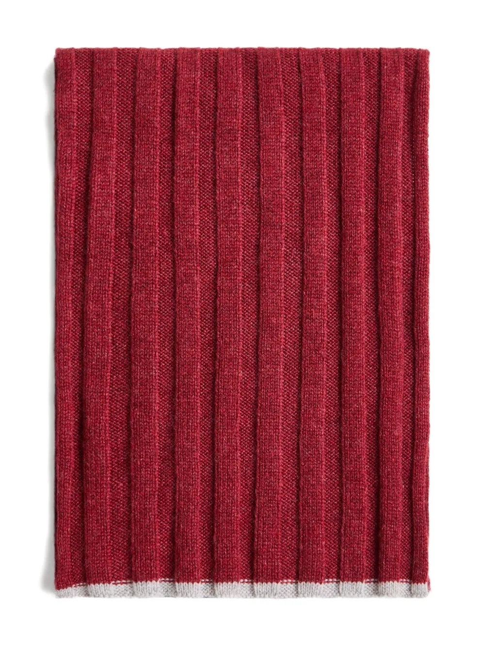 Brunello Cucinelli Kids mascada de cachemira tejida | rojo | Image 1