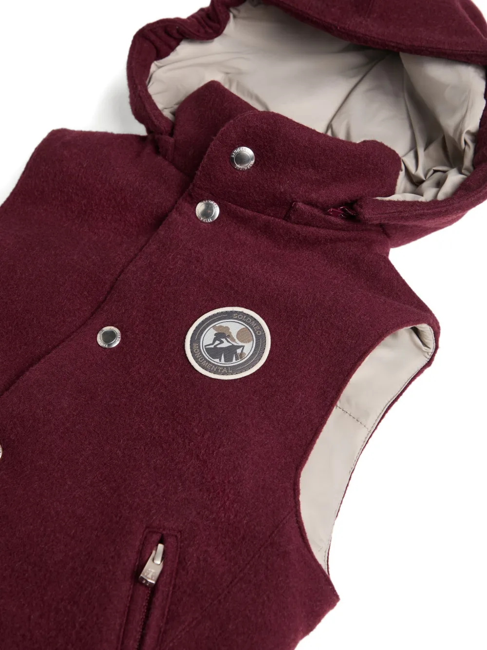 Brunello Cucinelli Kids Wollen gilet met capuchon Rood
