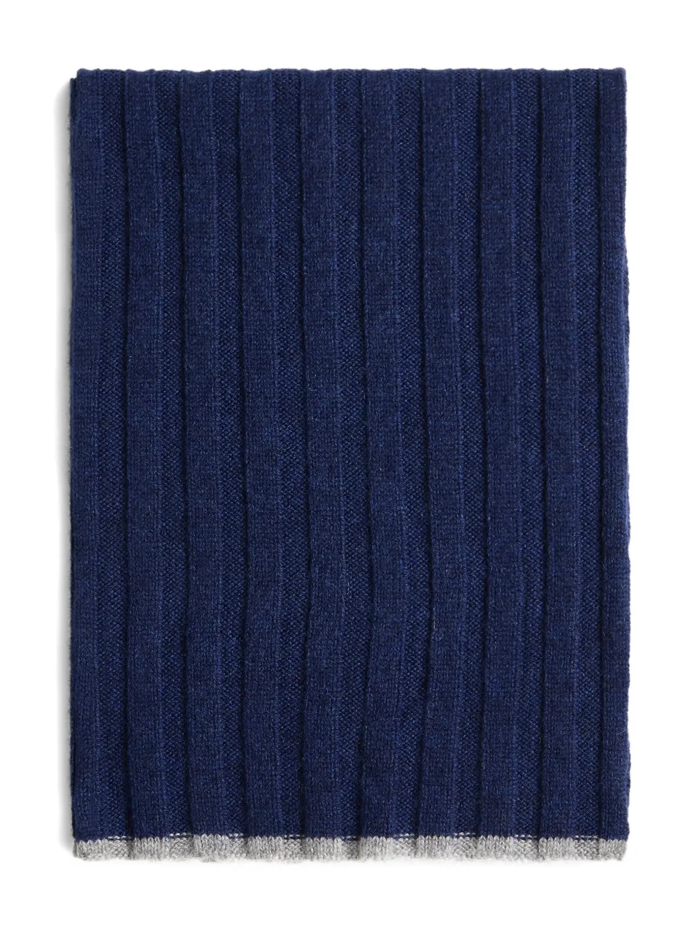 Brunello Cucinelli Knit Cashmere Scarf In Blue