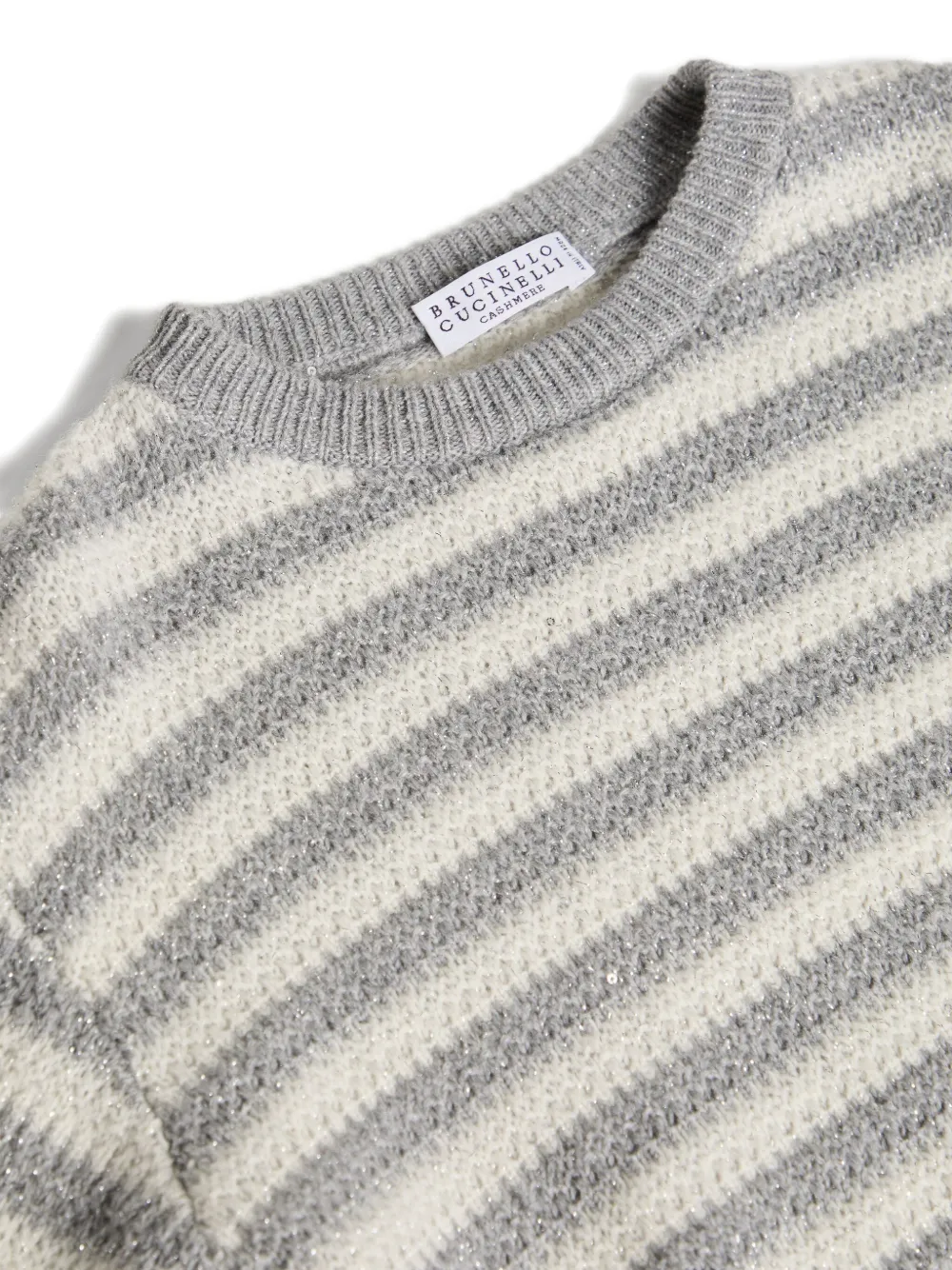 Brunello Cucinelli Kids Trui met pailletten Grijs