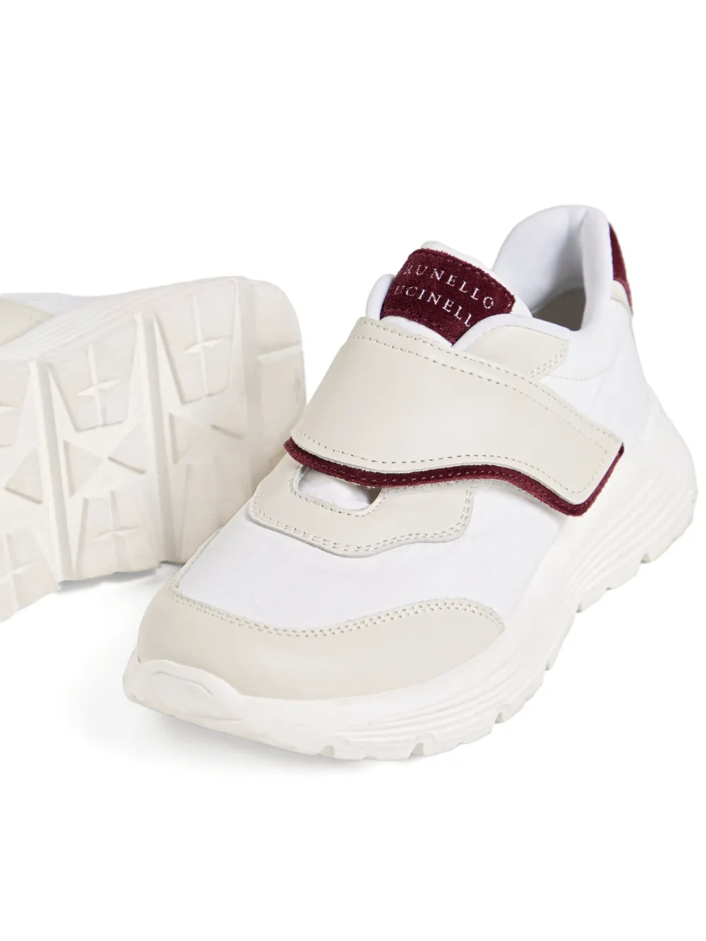 Brunello Cucinelli Kids Sneakers met bandje Wit