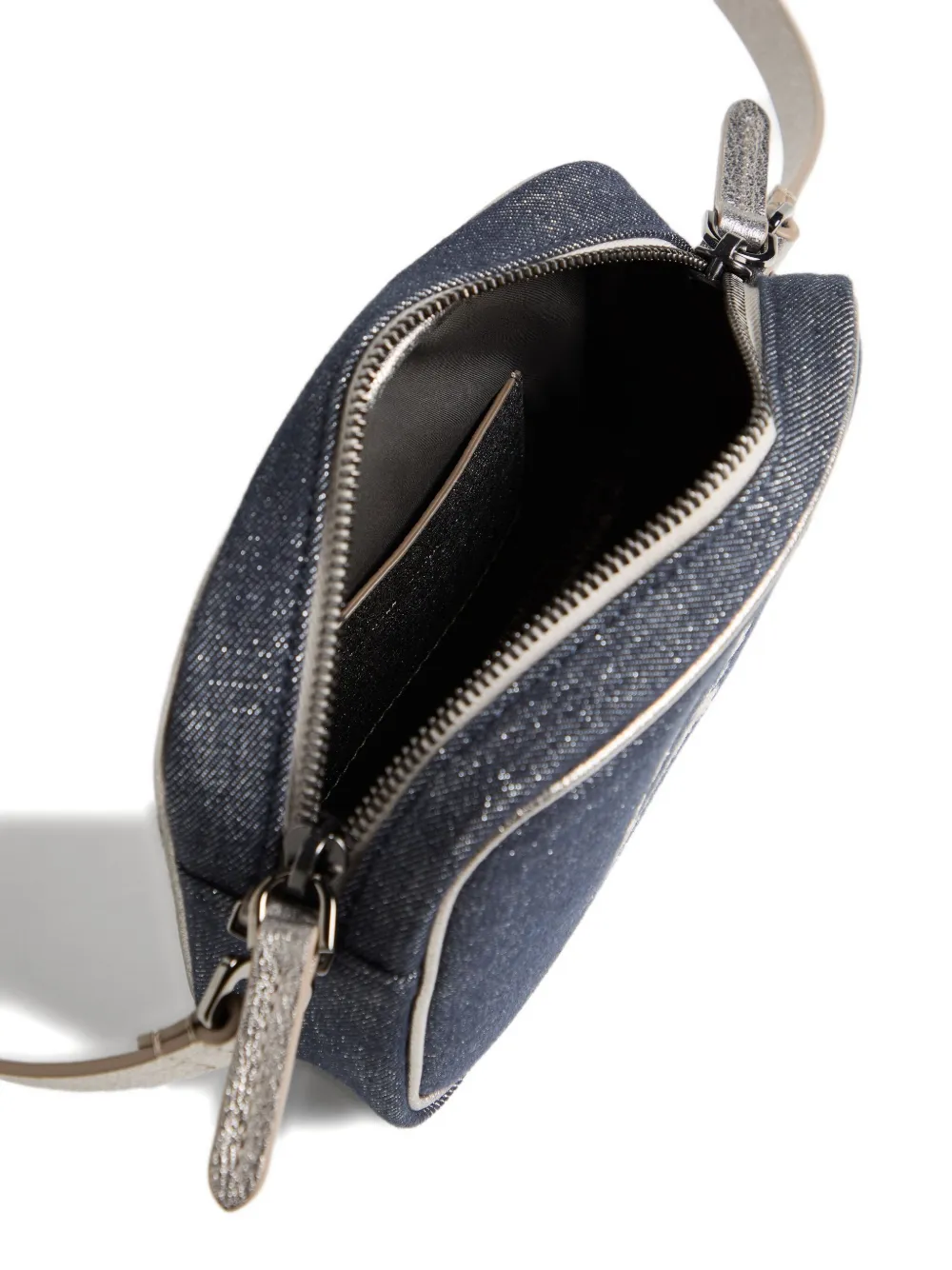 Brunello Cucinelli Kids Crossbodytas met geborduurd detail Blauw