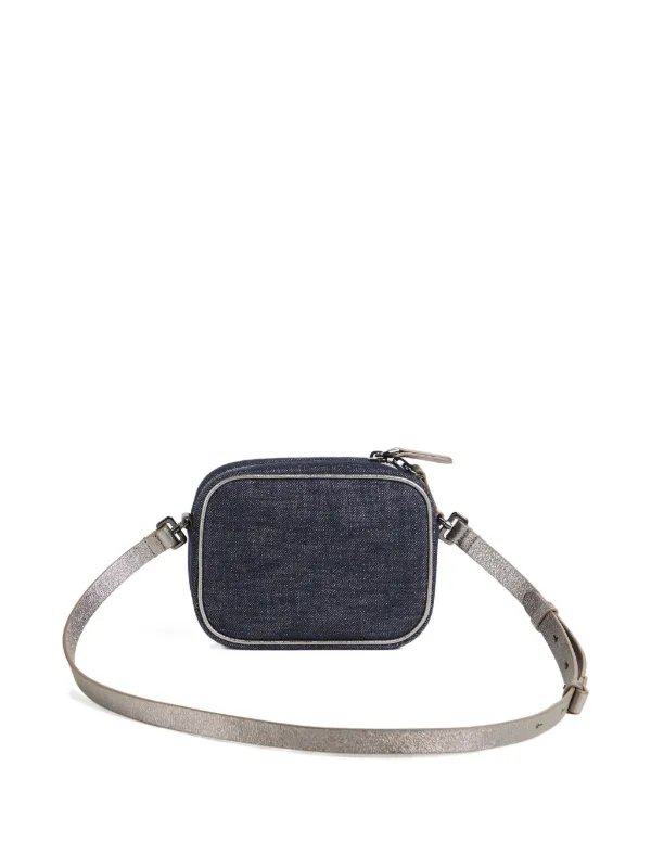 Brunello Cucinelli Kids エンブロイダリーショルダーバッグ | ブルー