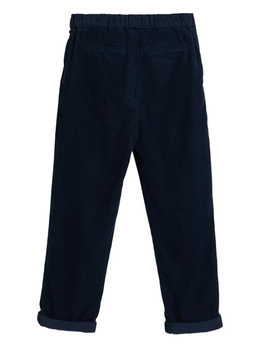Brunello Cucinelli Kids Geplooide fluwelen joggingbroek Blauw