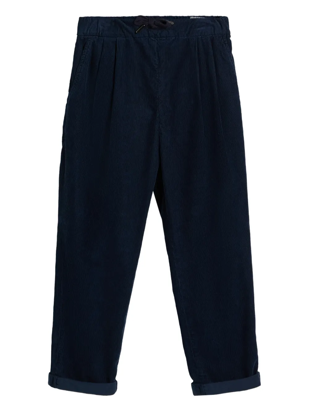 Brunello Cucinelli Kids ベルベット ジョガーパンツ - ブルー Brunello Cucinelli Kids ベルベット ジョガーパンツ - ブルー