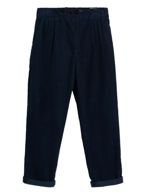 Brunello Cucinelli Kids pleated velvet jogger trousers