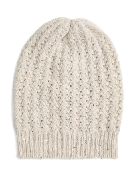 Brunello Cucinelli Kids sequin-embellished knit beanie