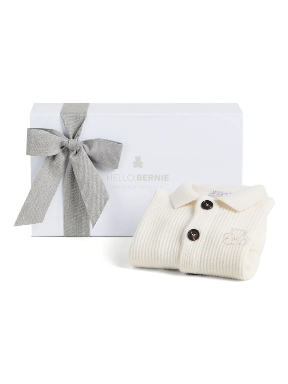 Brunello Cucinelli Kids Geribbeld vest met polokraag Wit