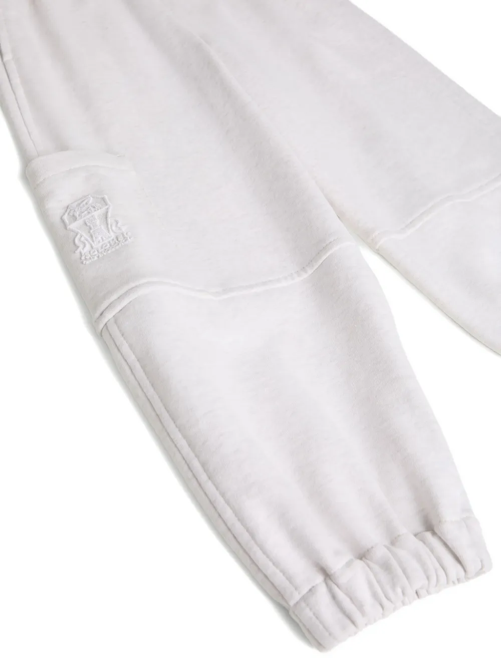 Brunello Cucinelli Kids Trainingsbroek met geborduurd logo Grijs