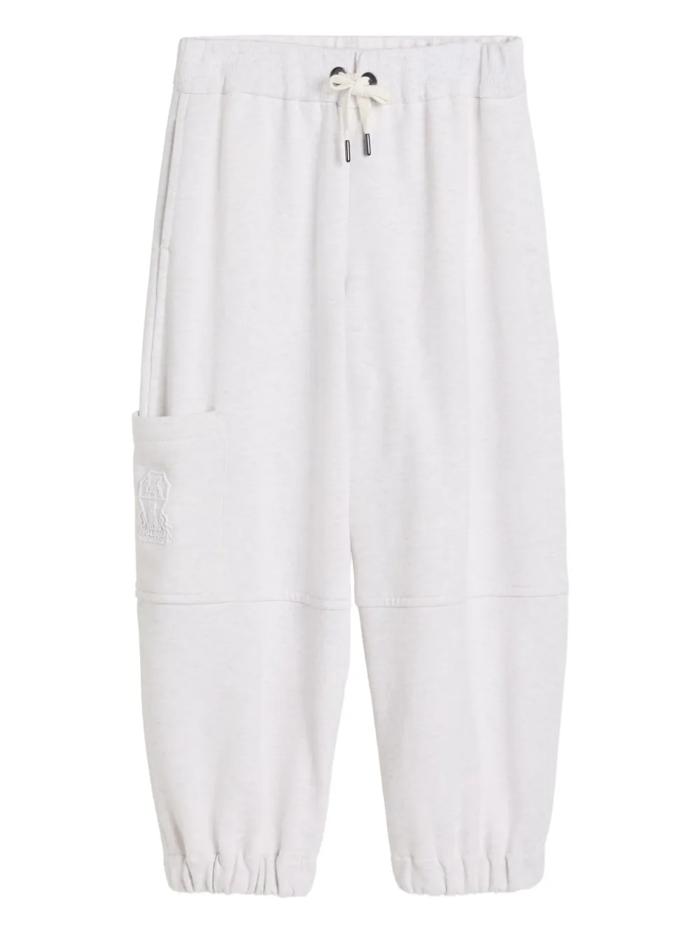 Brunello Cucinelli Kids Trainingsbroek met geborduurd logo Grijs