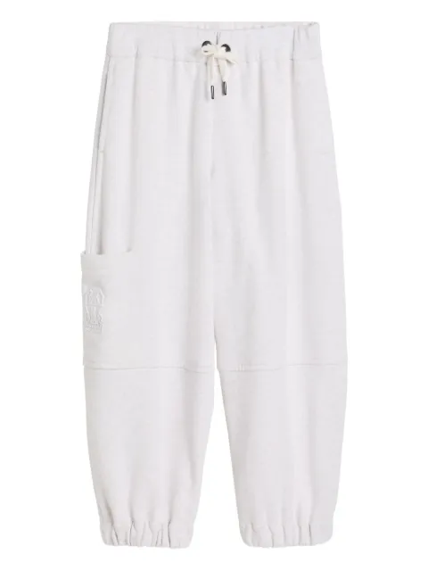 Brunello Cucinelli Kids pantalones de chándal con logo bordado