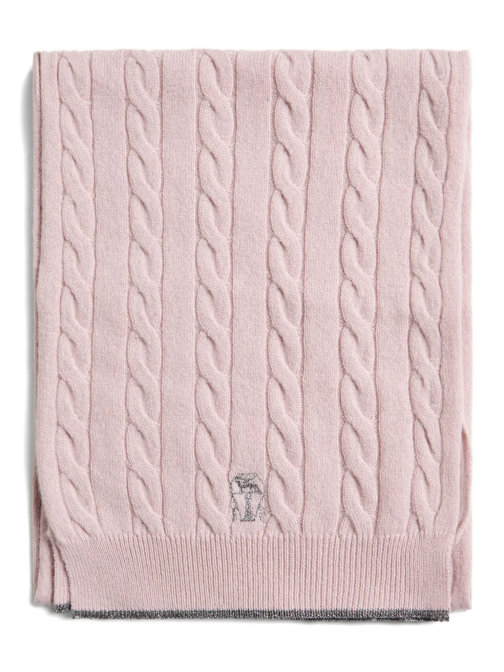 Brunello Cucinelli Kids cable-knit scarf | Pink | Image 1