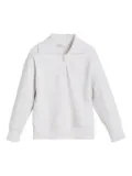 Brunello Cucinelli Kids half-zip embroidered sweatshirt - Grey