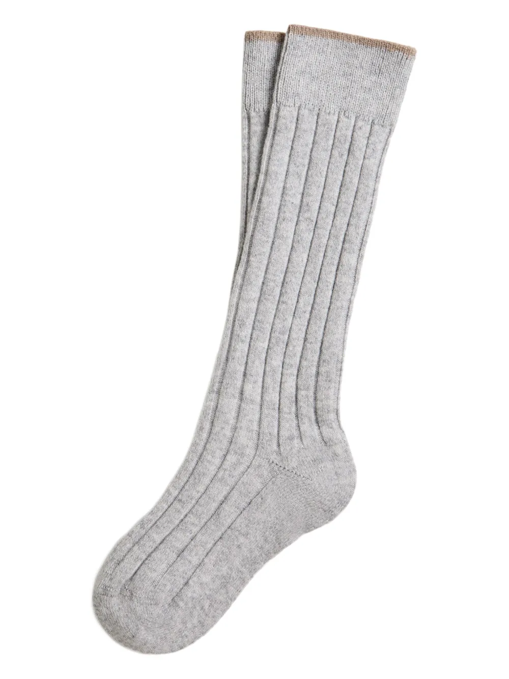 Brunello Cucinelli Kids knit ribbed socks | Grey | Image 1