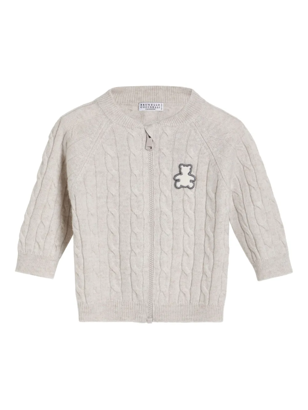 Brunello Cucinelli Kids Bernie カーディガン - グレー Brunello Cucinelli Kids Bernie カーディガン - グレー