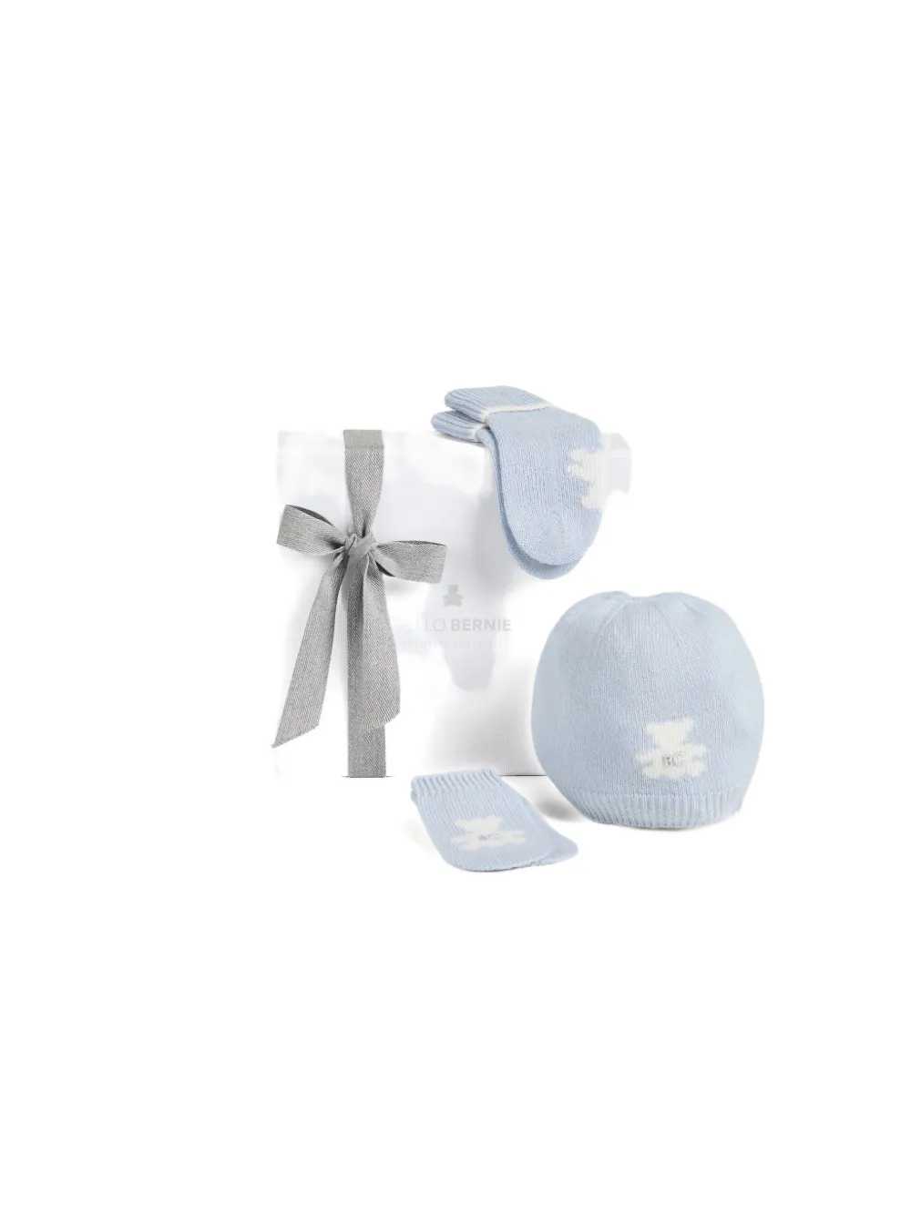 Brunello Cucinelli Cashmere Beanie Hat Set In Blue