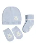 Brunello Cucinelli Kids cashmere beanie hat set - Blue