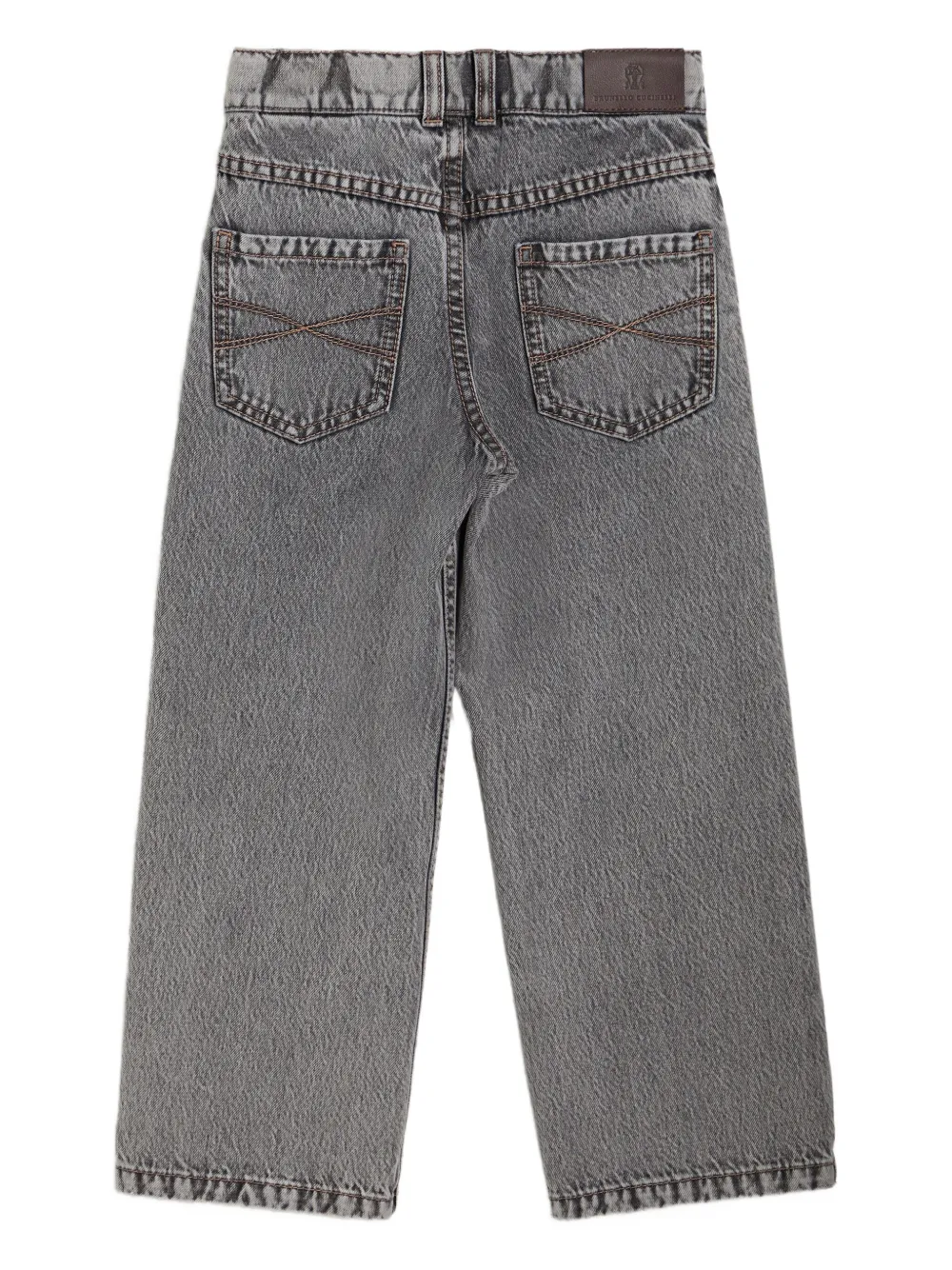 Brunello Cucinelli Kids Broek met vijf zakken Grijs