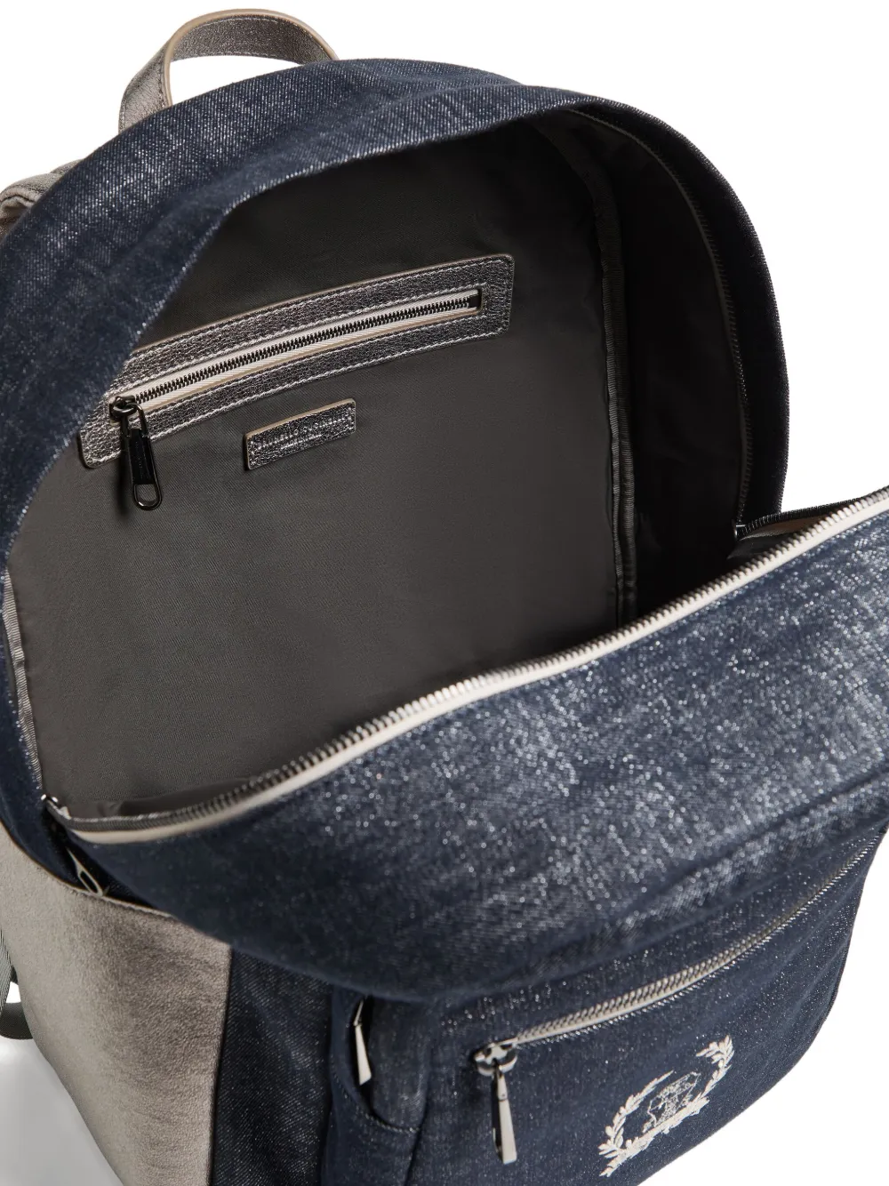 Brunello Cucinelli Kids Sparkling rugzak van spijkerstof Blauw