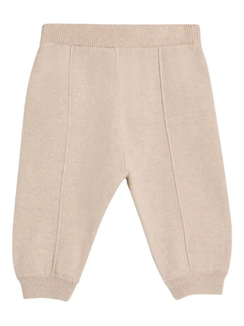 Brunello Cucinelli Kids knitted bear-embroidered trousers