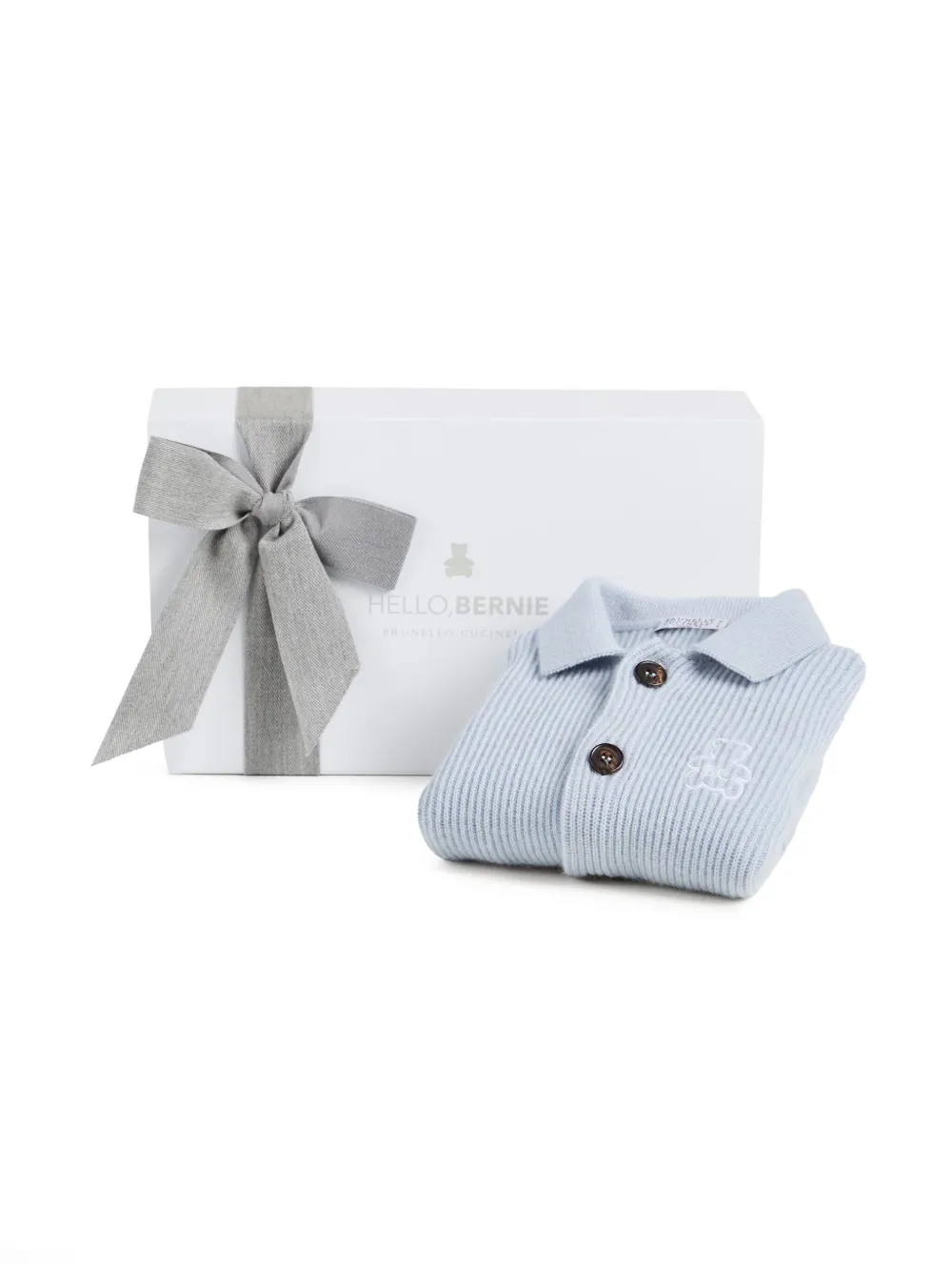 Brunello Cucinelli Kids Geribbeld vest met polokraag Blauw