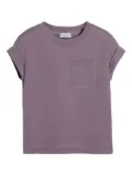 Brunello Cucinelli Kids pocket rolled-sleeve T-shirt - Purple