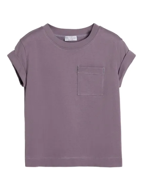 Brunello Cucinelli Kids pocket rolled-sleeve T-shirt