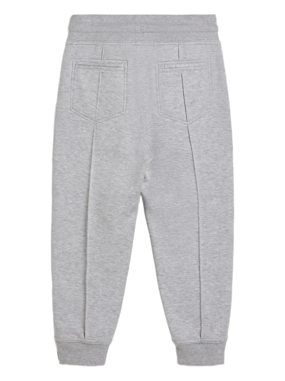 Brunello Cucinelli Kids Geplooide trainingsbroek met ritsdetail Grijs