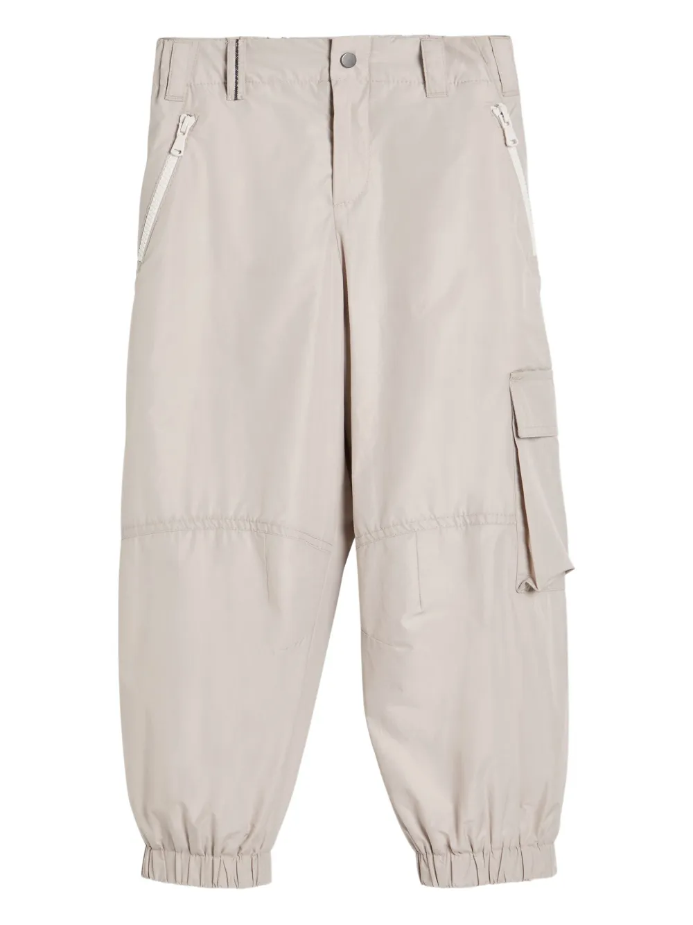 Brunello Cucinelli Kids Cargo broek met ritszak Beige