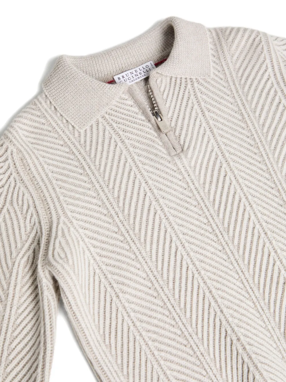 Brunello Cucinelli Kids Vanisé trui met polokraag Wit
