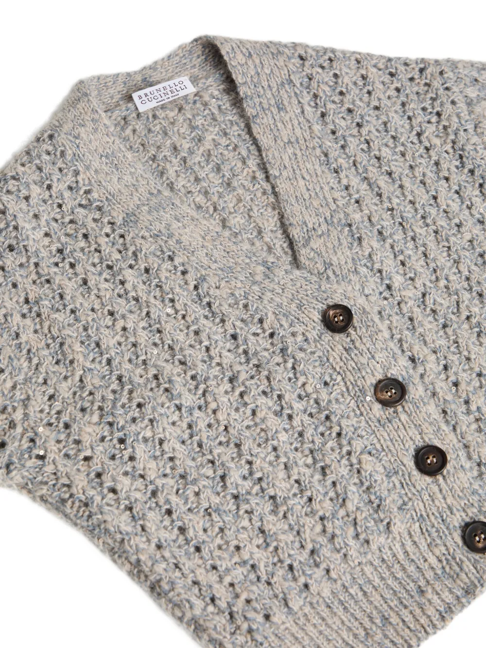 Brunello Cucinelli Kids Dazzling vest met knopen Grijs