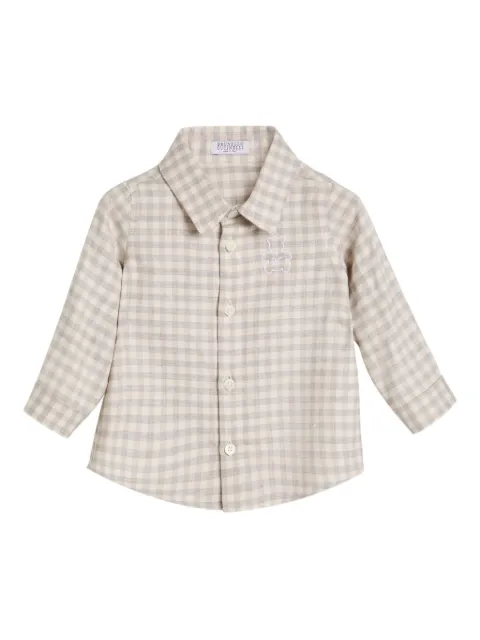 Brunello Cucinelli Kids Bernie Baby gingham-check shirt