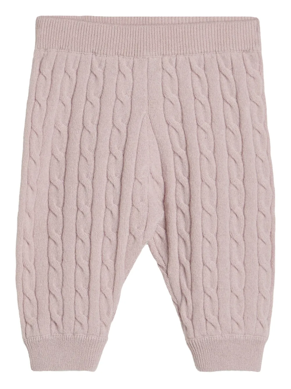 Brunello Cucinelli Kids Bernie Baby kabelgebreide broek Roze