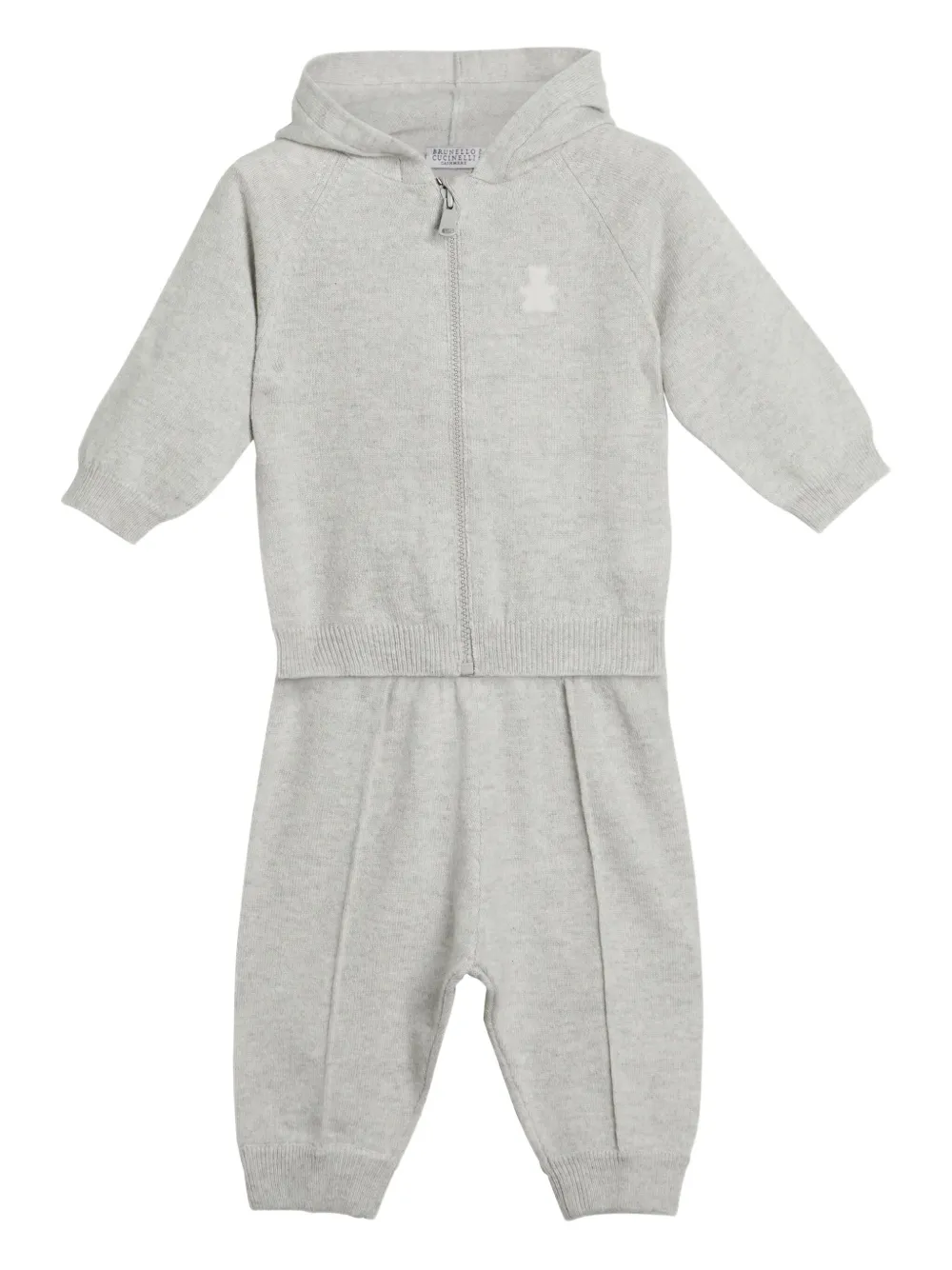 Brunello Cucinelli Kids Set con cappuccio - Grigio