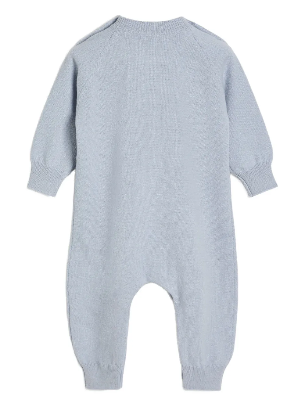 Brunello Cucinelli Kids teddy-applique cashmere coverall - Blauw