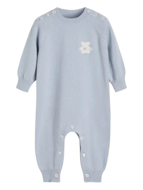 Brunello Cucinelli Kids teddy-applique cashmere coverall