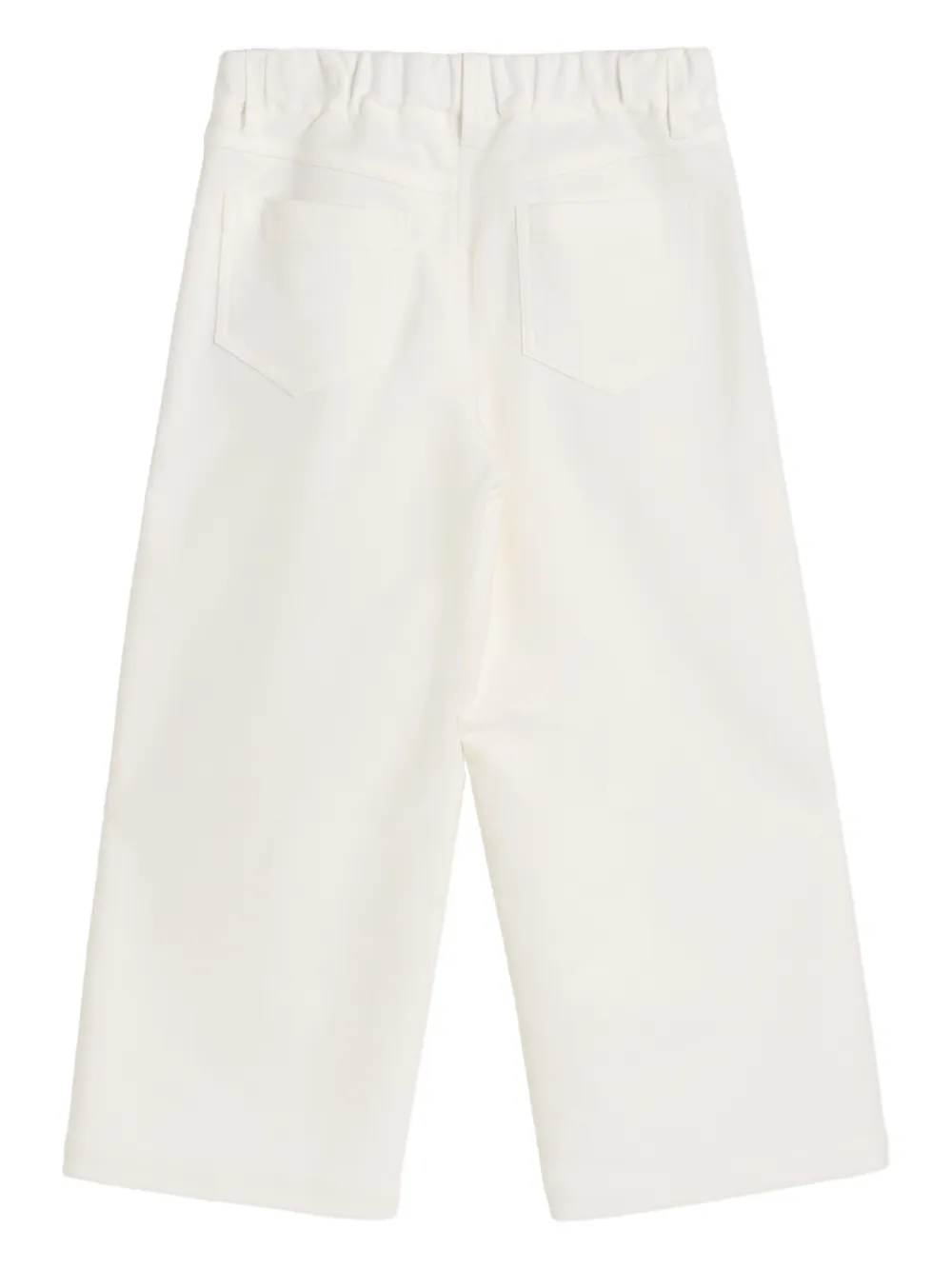 Brunello Cucinelli Kids Broek met geplooide zakken Wit