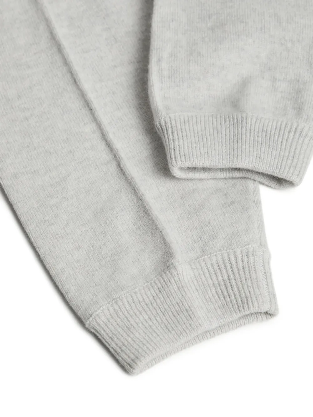 Brunello Cucinelli Kids Bernie Baby kasjmier geribbelde broek Grijs