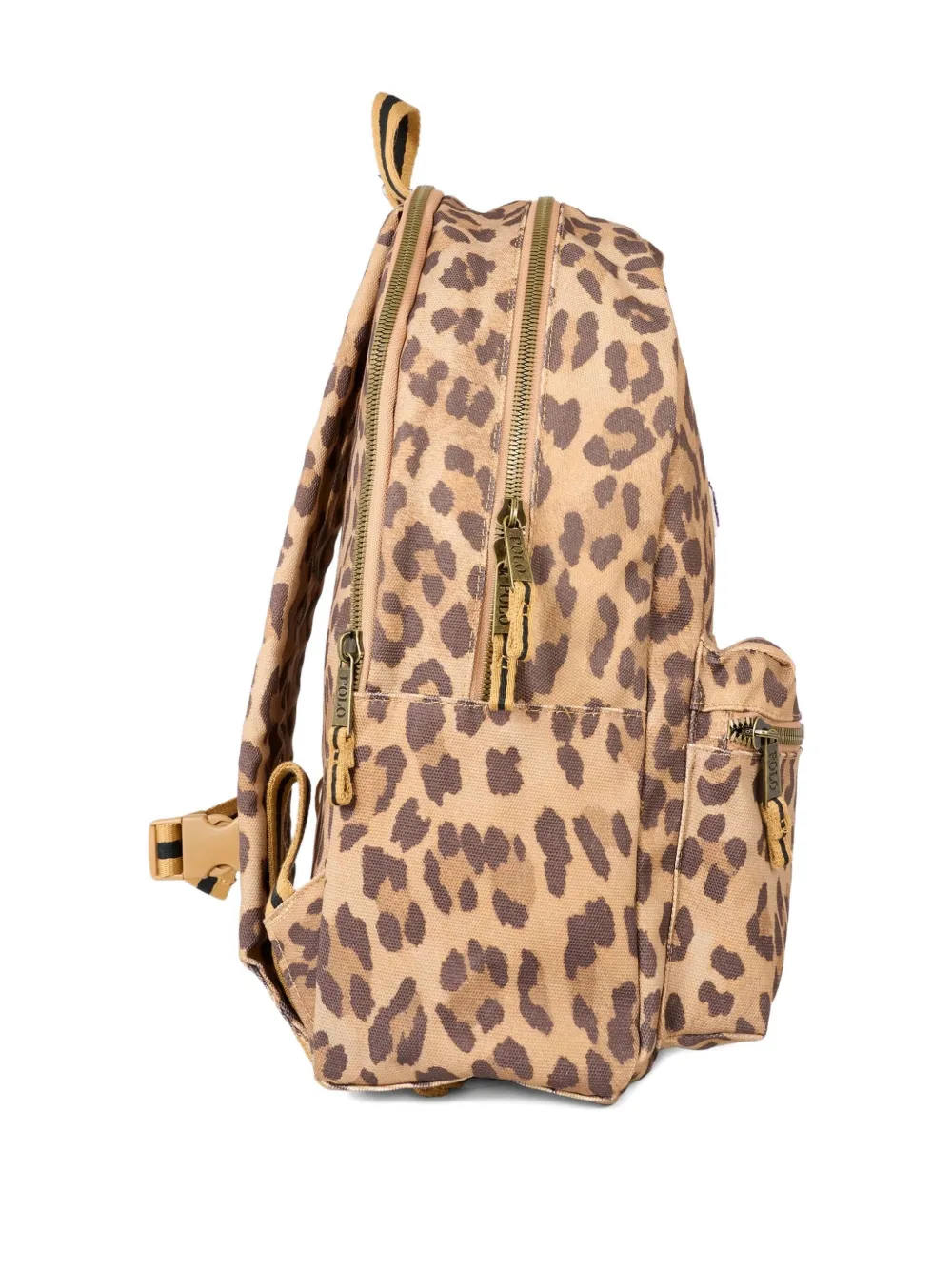 POLO RALPH LAUREN KIDS leopard-print patch backpack Beige