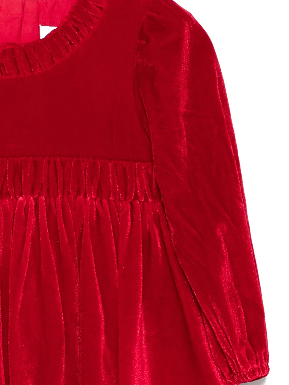 Abel & Lula Fluwelen jurk met pofmouwen Rood