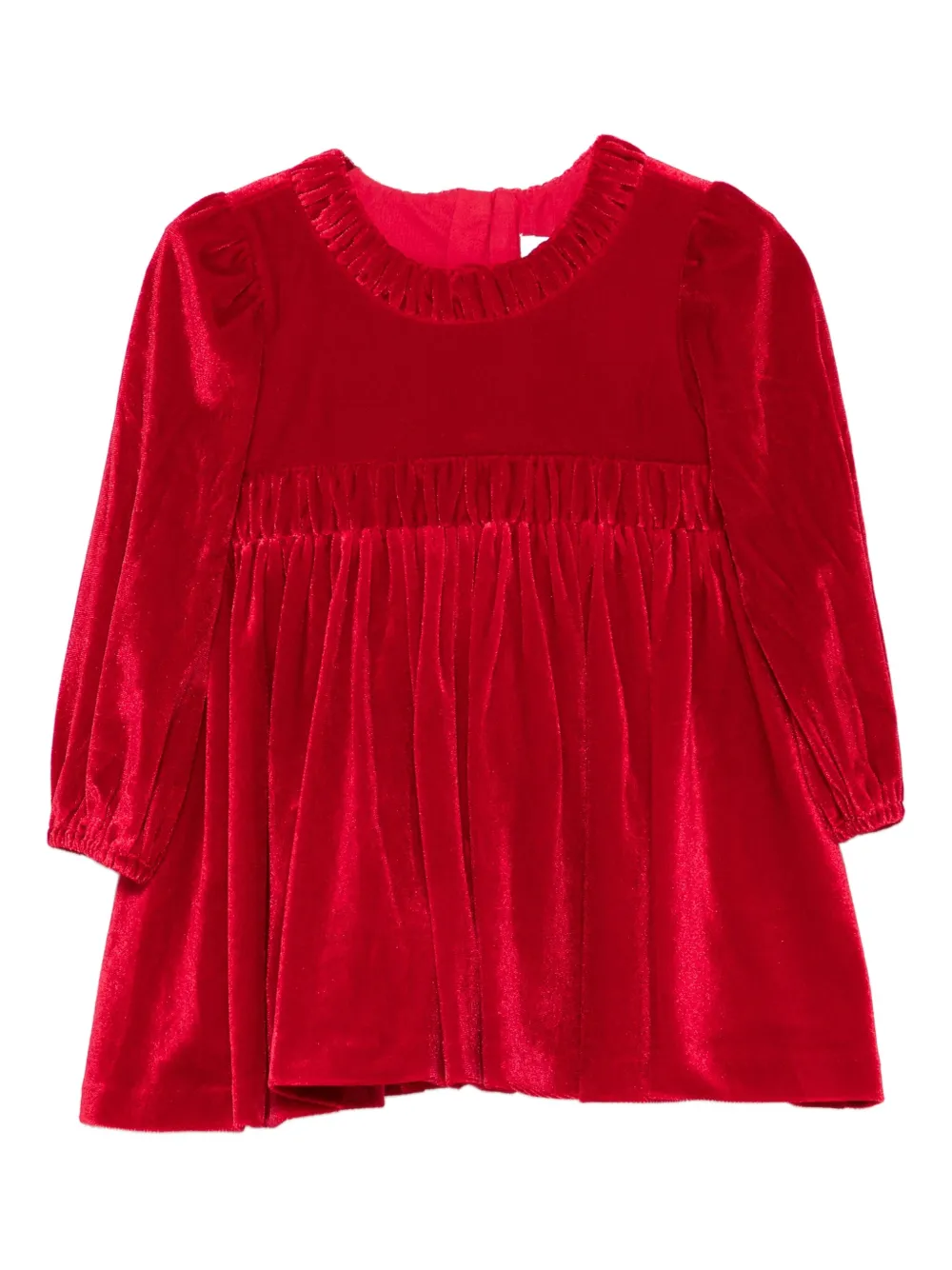 Abel & Lula Fluwelen jurk met pofmouwen Rood