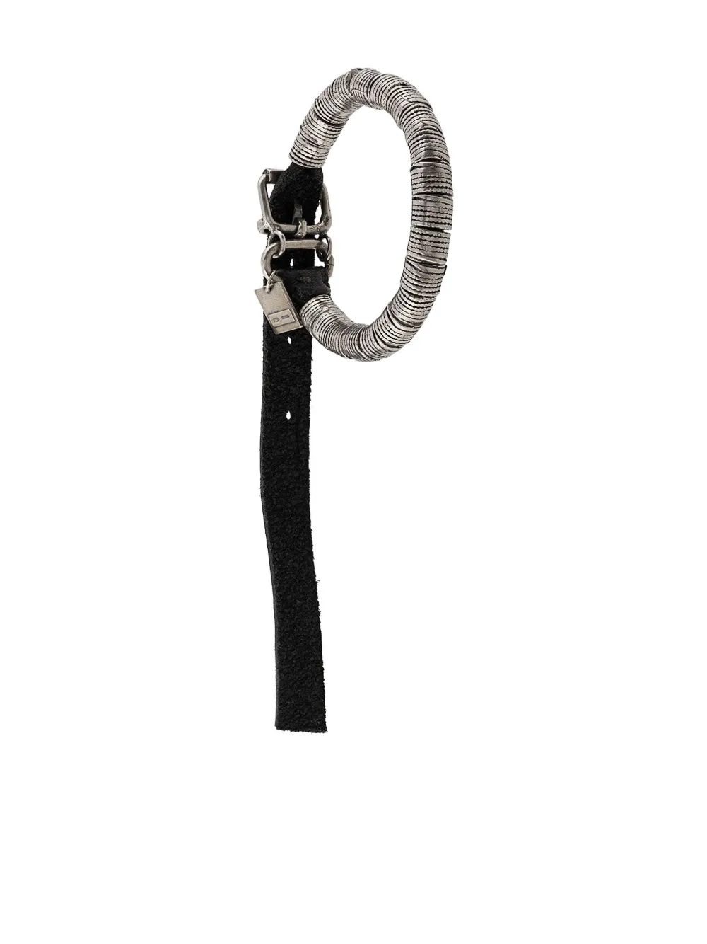 Goti Stacked-disc Leather Bracelet In Black
