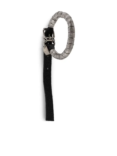 Goti stacked-disc leather bracelet