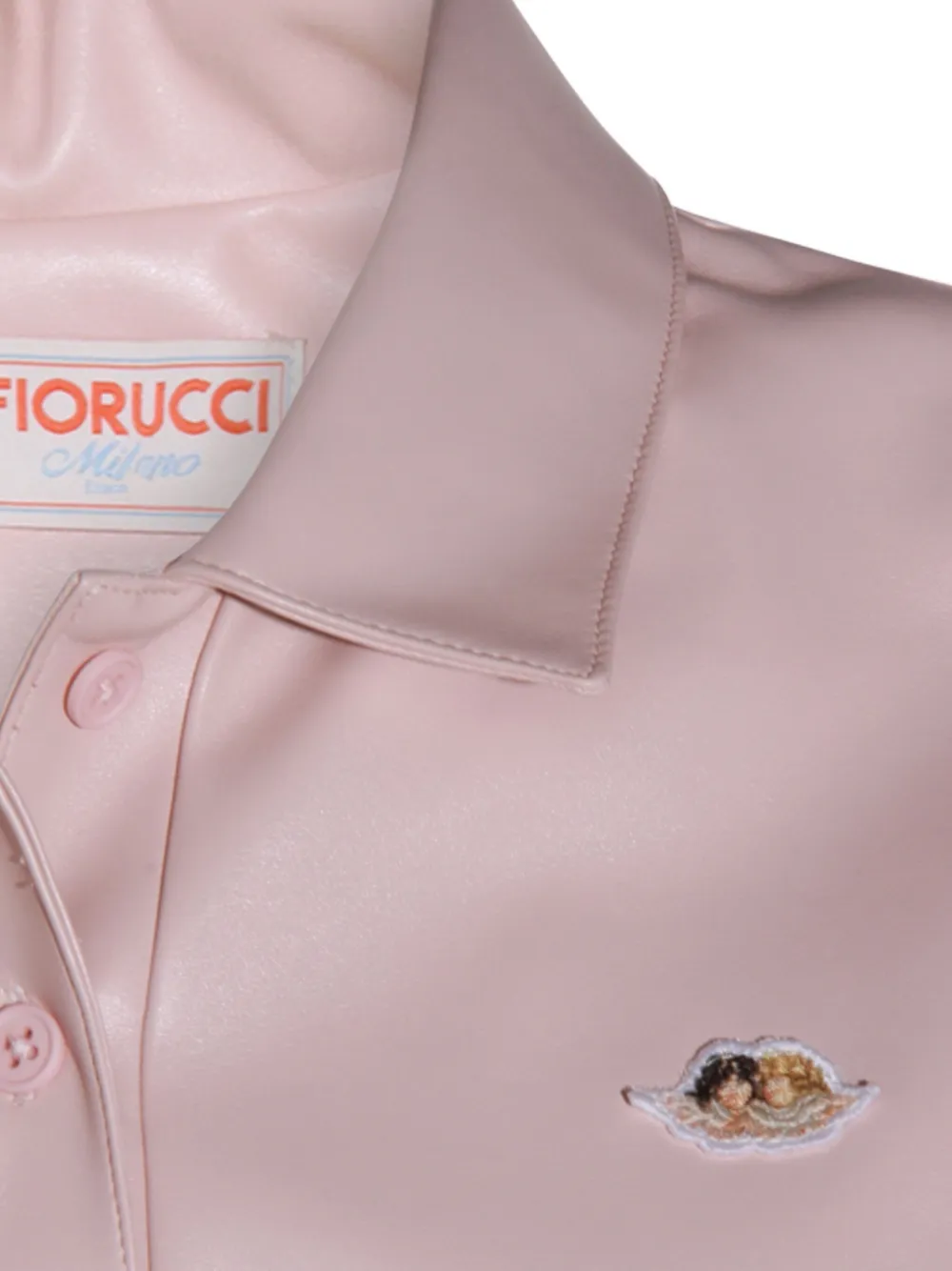 Fiorucci Angel-embellished Polo Dress In Pink