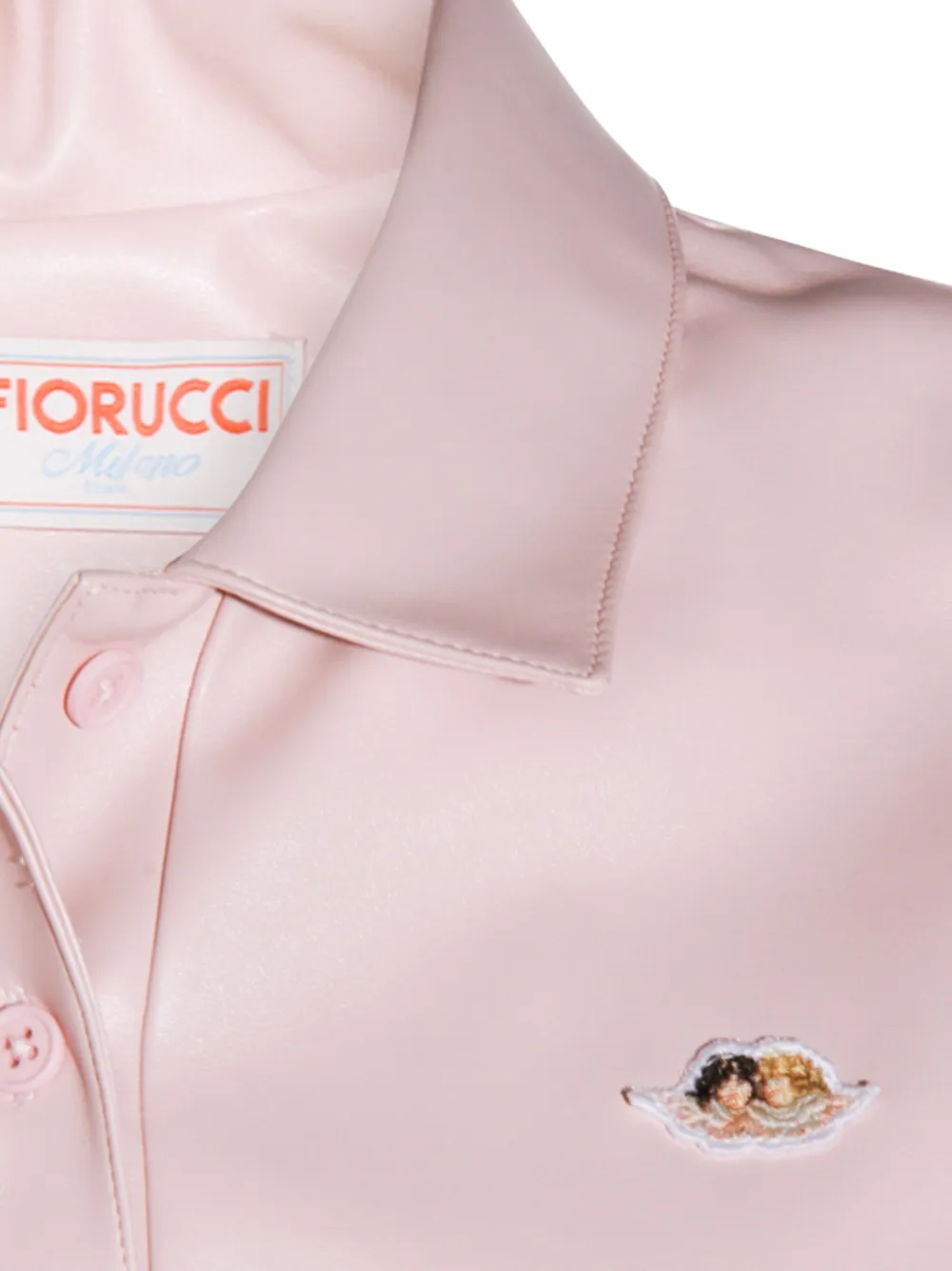 Fiorucci Angel-embellished Polo Dress In Pink